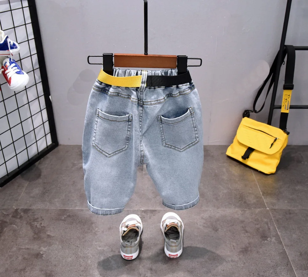 

Baby Clothes Cotton Cartoon suntan coat +Short Sleeve T-Shirt + Shorts jeans 3pcs Baby Boy Clothe Summer Baby Boy Clothing Set