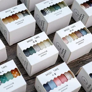 Декоративная Маскировочная лента Mohamm, 5 шт., для скрапбукинга, канцелярские товары для школы