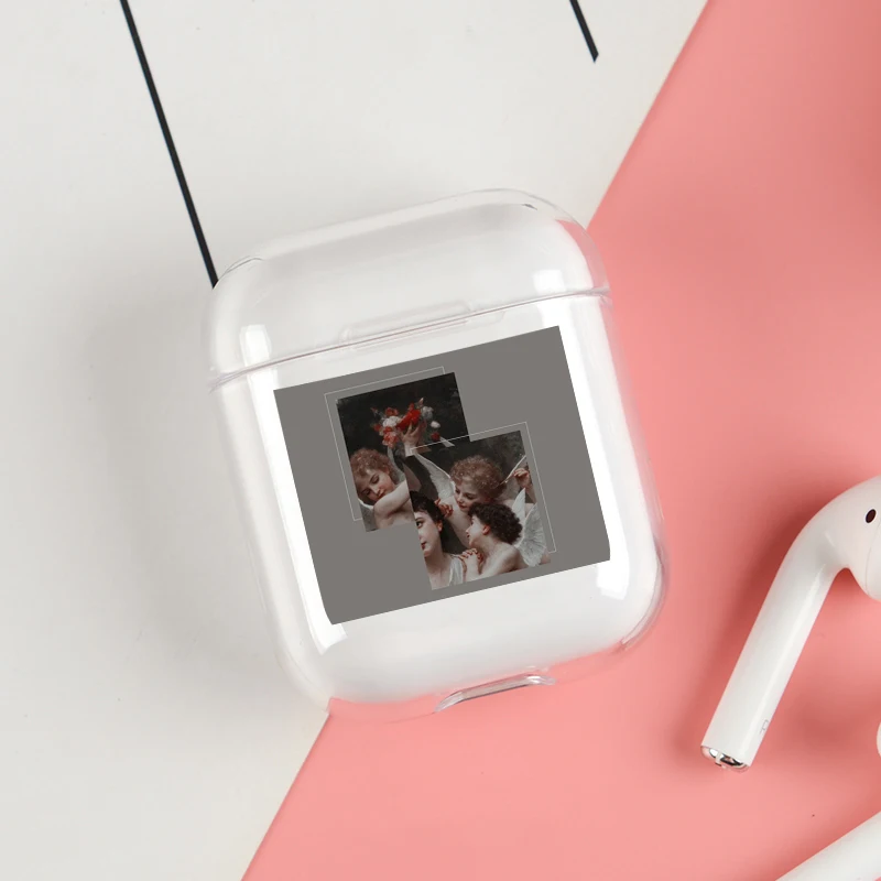 Мягкие милые наушники чехол для Apple airpods чехол Роскошный ангел ребенок прекрасный Air Pods чехол для Airpods 2 прозрачный, мягкий чехол