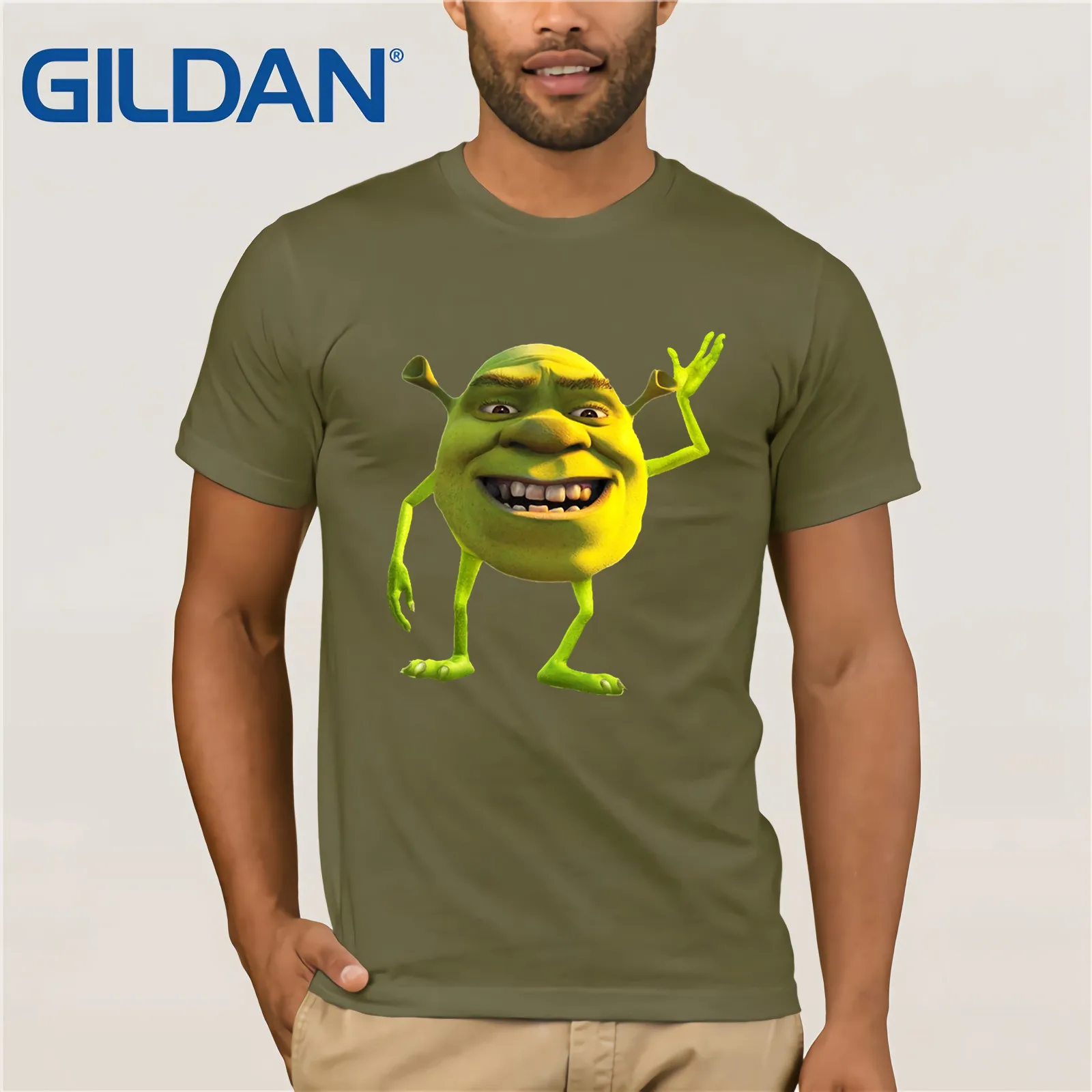 Shrek Wazowski футболка, винтажные Забавные футболки с вырезом лодочкой, хлопковые топы, футболка, повседневный топ с коротким рукавом, Забавные футболки, хлопковые топы, футболка