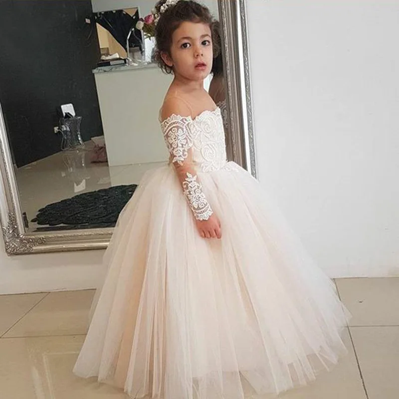 Винтажные Цветы для девочек на свадьбы 2020 Vestidos De первоклассные с открытыми