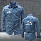 Джинсовая куртка мужская с принтом логотипа JAGUAR, стирка джинсовая куртка, дизайнерская одежда, весна