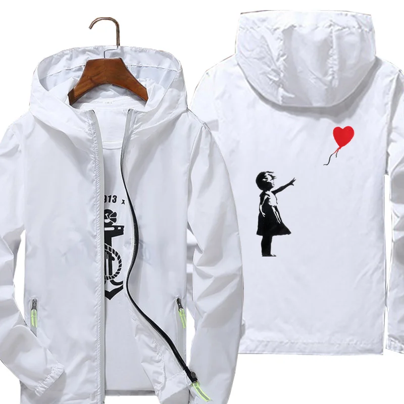 

2021 Men's jacket banksy 1 printing jacket Reflective Skin Sun Spring Autumn brand jacket