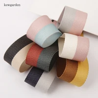 kewgarden colors stripe ribbons 1 1 5 40mm 25mm diy bow tie accessories cotton ribbon handmade tape packing webbing 10 yards