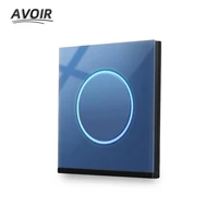 avoir wall socket led switch blue crystal glass panel sockets and switches general standard eu fr socket 1 2 3 4 gang 1 2way