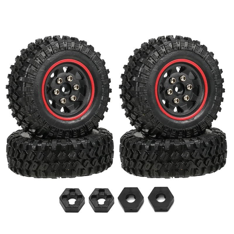 

4PCS Beadlock Mini Crawler Wheel and Tires Set for 1/24 RC Crawler Car Axial SCX24 Xiaomi Jimny SG1801 Upgrade Parts