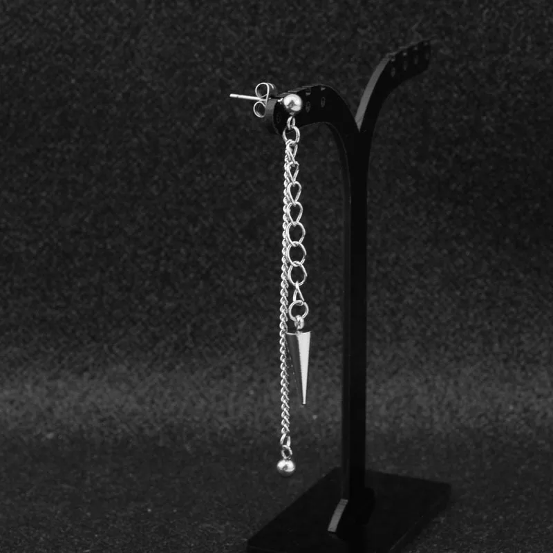 1 шт. поп звезда Джин же Стиль серьги острие из нержавеющей стали кисточкой для