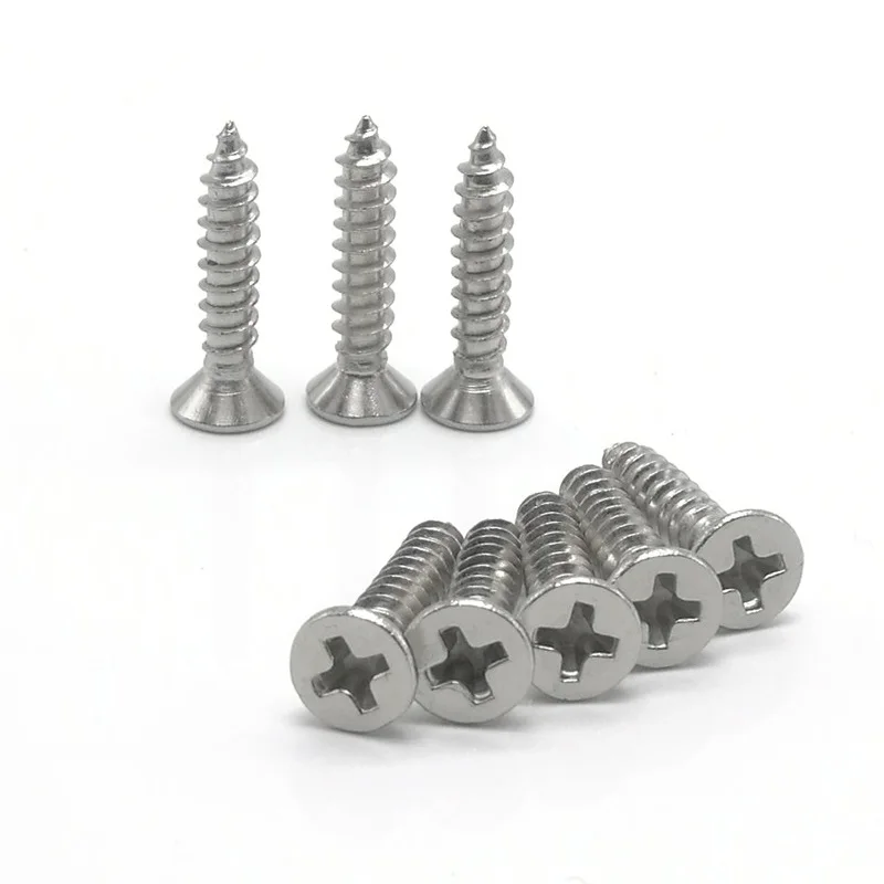 

100pcs 50PCS M1 M1.2 M1.4 M1.7 M2 M2.2 M2.6 M3 M4 Cross Recessed Flat CountersunK Head Screws Phillips Self-tapping Wood Screws