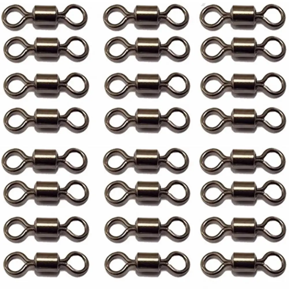 

100Pcs Fishing Swivel Heavy Duty Bearing Rolling Copper Alloy Practical Fishhooks for Outdoor