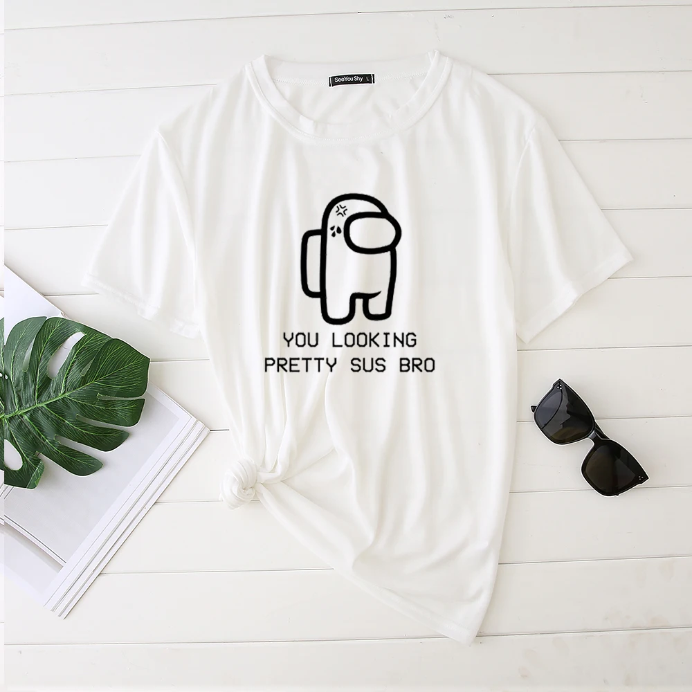 Женские футболки Seeyoushy с принтом You Look Pretty популярные игровые Графические уличная