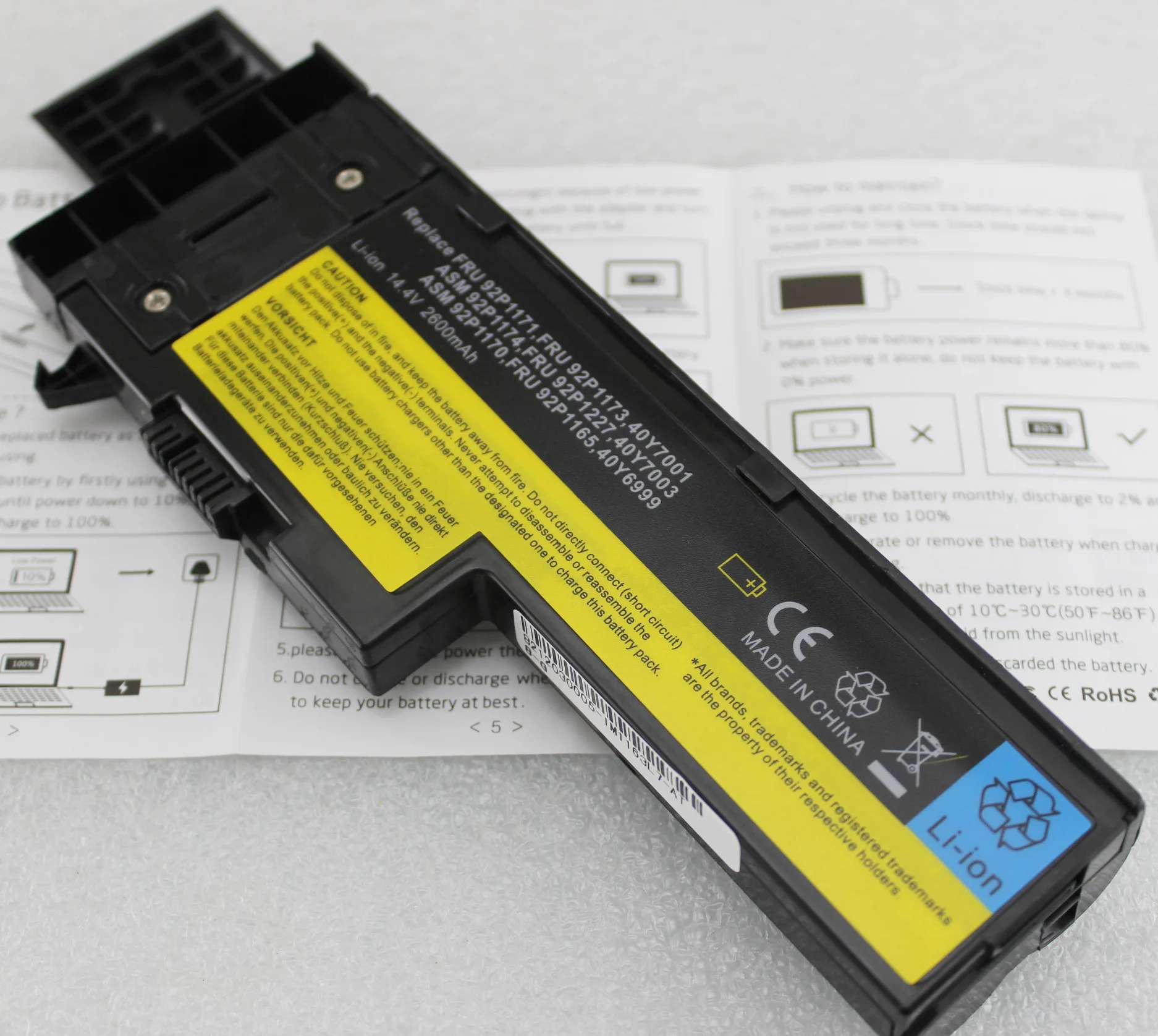 Аккумулятор для ноутбука IBM Lenovo ThinkPad X60 1706 2509 X60s 1702 2522 X61 7676 X61s 7669 Series 22