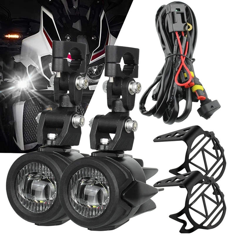 

Motorcycle Headlight Led Fog Lamps for BMW R1200GS F800 F700GS Front Brackets Motorbike Fog Passing Light
