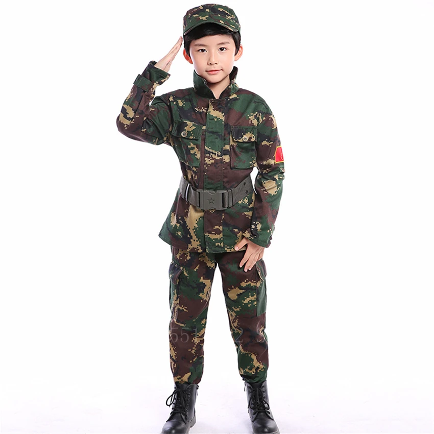 Детская армейская тренировочная форма для мальчиков и девочек Летний армейский