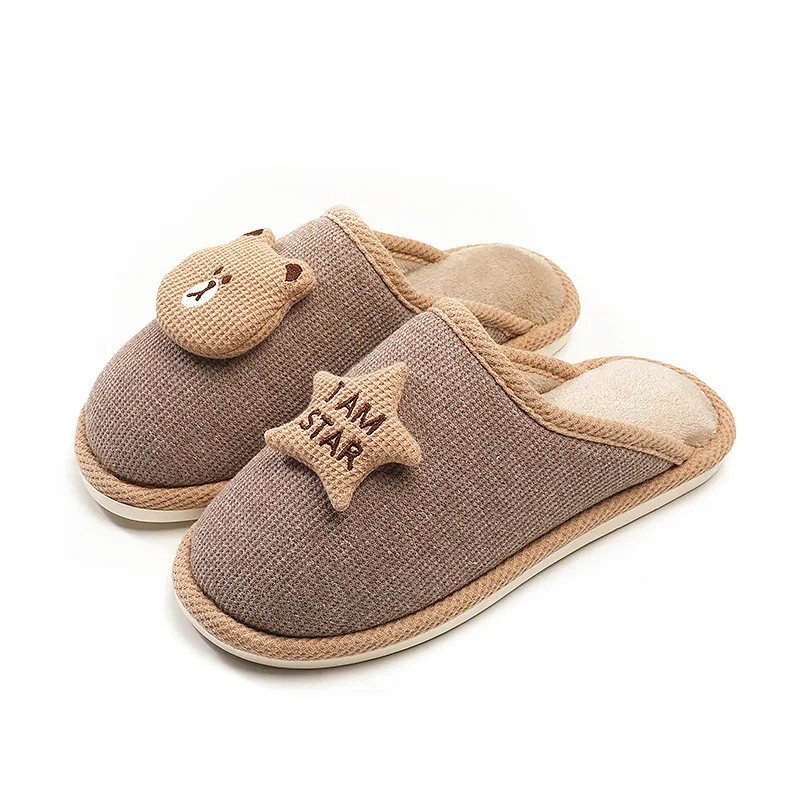 

Cute house slippers, children's shoes, warm winter home indoor soft-soled thick-soled cotton slippers MQX1