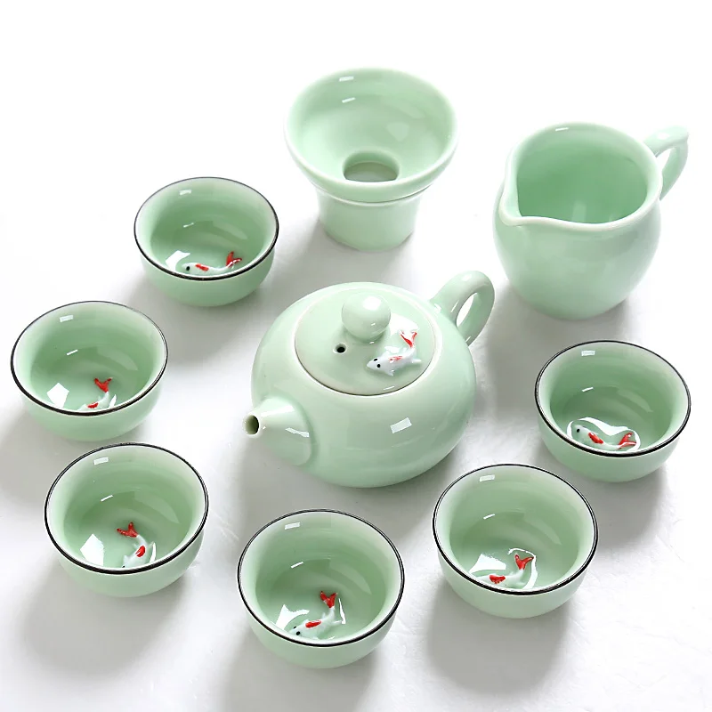 Керамический чайный набор Longquan Celadon аквариум горшок кунг фу миска чайная чашка |cup