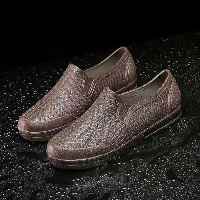 

Rain boots men's shoes men's plus velvet wear-resistant non-slip kitchen work waterproof boots car wash waterproof overshoes