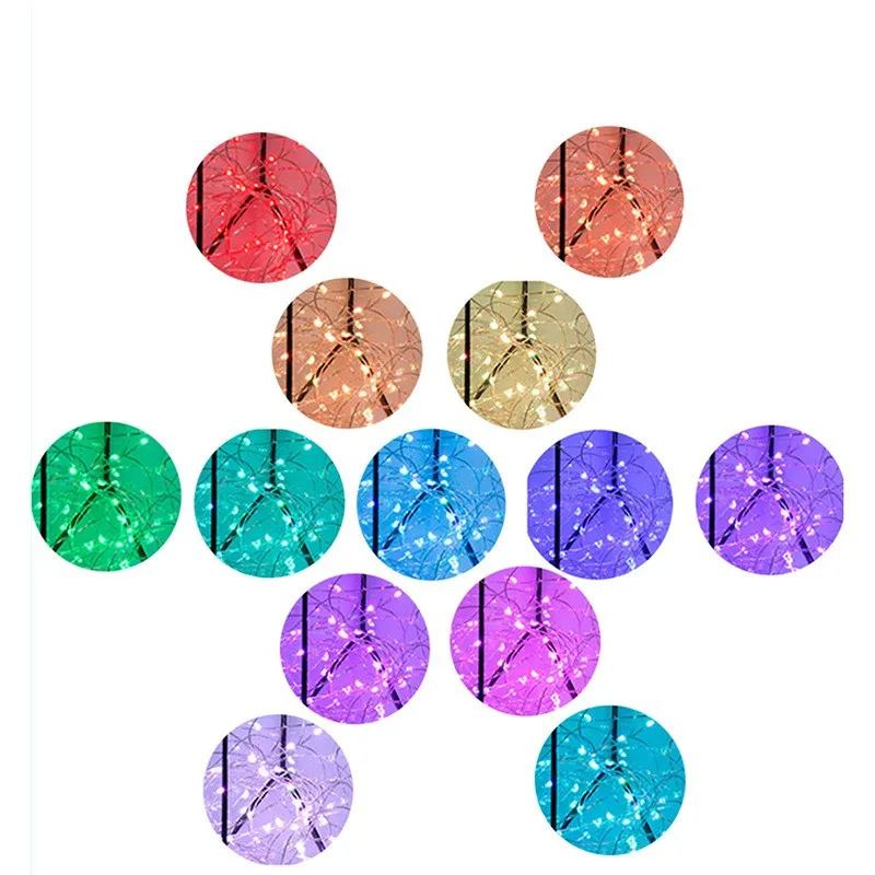 10 м 5 2 Медный Серебряный провод USB светодиодные гирлянды Водонепроницаемый