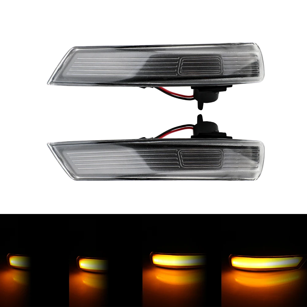 

LEEPEE 2Pcs Flowing Side Wing Rearview Mirror Indicator Blinker LED Dynamic Turn Signal Light Repeater Light