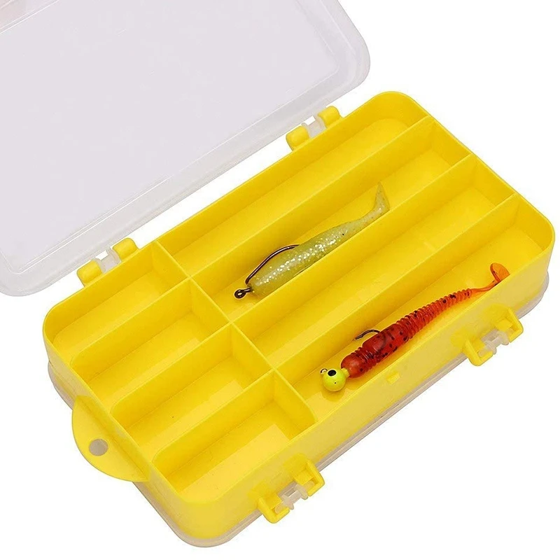 Пластиковая коробка для рыболовной приманки двухстороннее отделение рыболовный