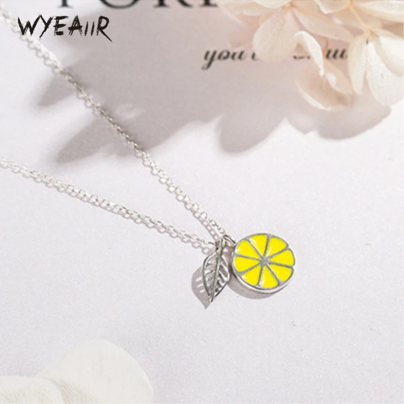 WYEAIIR свежий темперамент литературный Лимон Апельсин фрукты милый сладкий 925