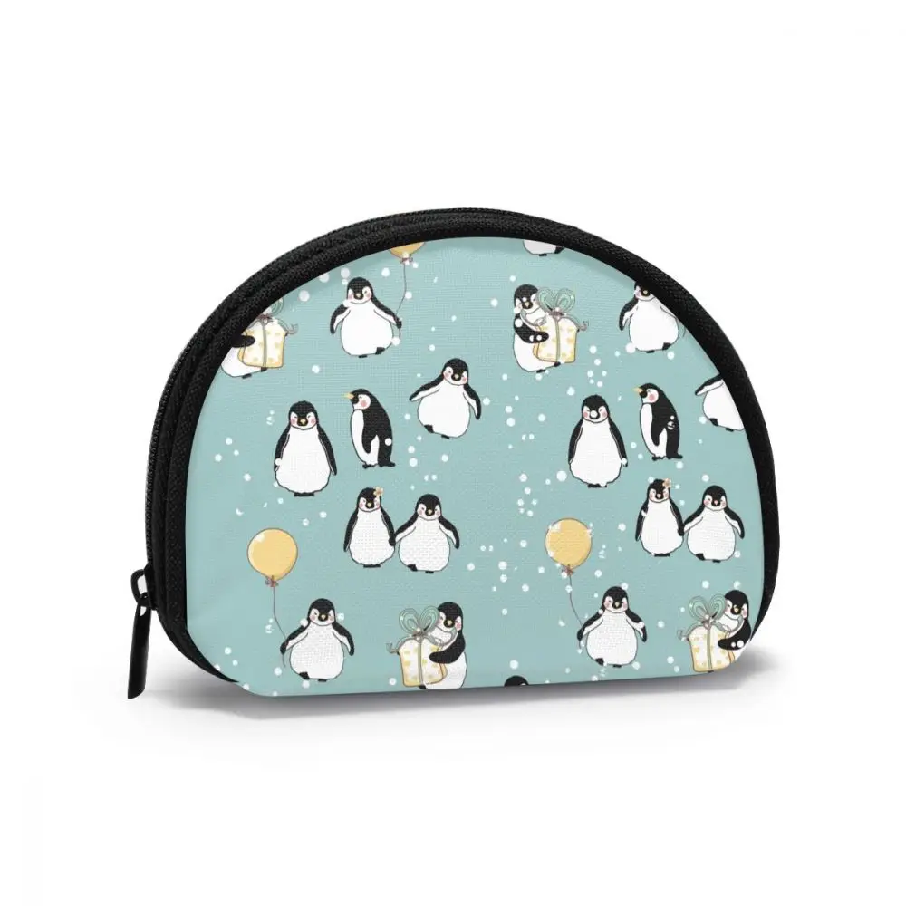 

Женские кошельки, маленький кошелек на молнии, короткий кошелек для кредитных карт, кошелек для монет, Женский кошелек с пингвином