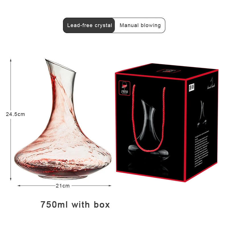1500 мл винный сепаратор ручной работы Хрустальный кувшин для красного вина стекло
