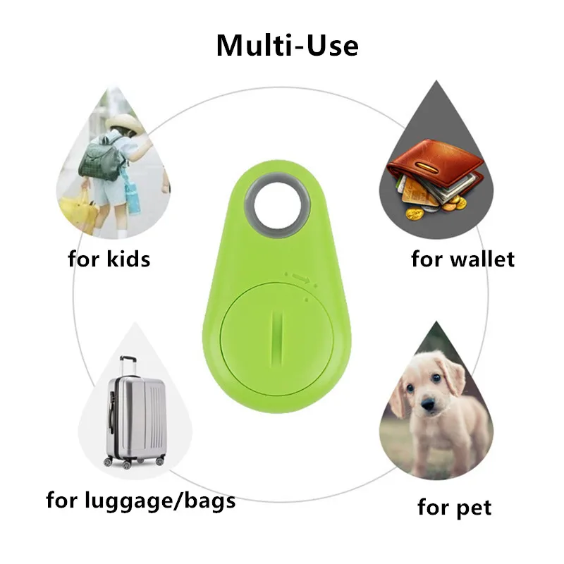 

Pets Smart Mini GPS Tracker Anti-Lost Waterproof Bluetooth Tracer For Pet Dog Cat Keys Wallet Bag Kids Trackers Finder Equipment
