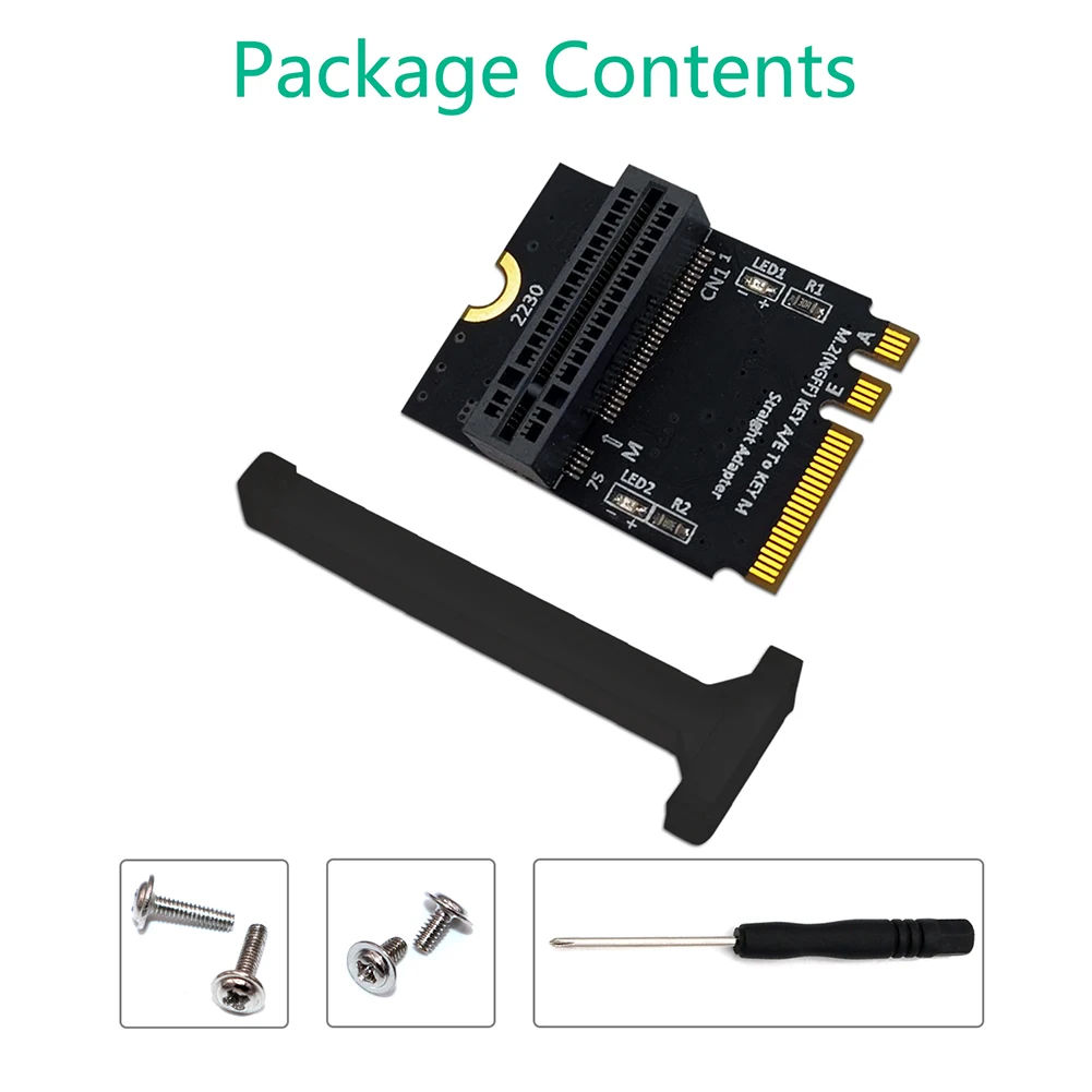 M.2 NGFF NVMe ключ A/E к ключу M SSD адаптер пластина конвертер светодиодный светодиодным