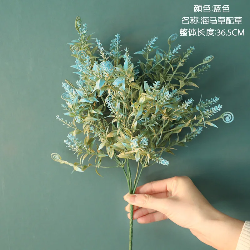 

Water grass Eucalyptus Plastic Artificial Plants Green Grass plastic flower Plant Wedding Home Decoration Table Decors
