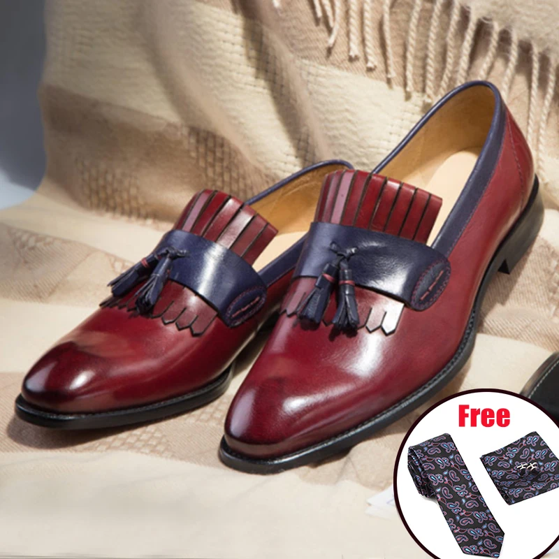 Мужские официальные туфли Phenkang оксфорды из натуральной кожи для мужчин