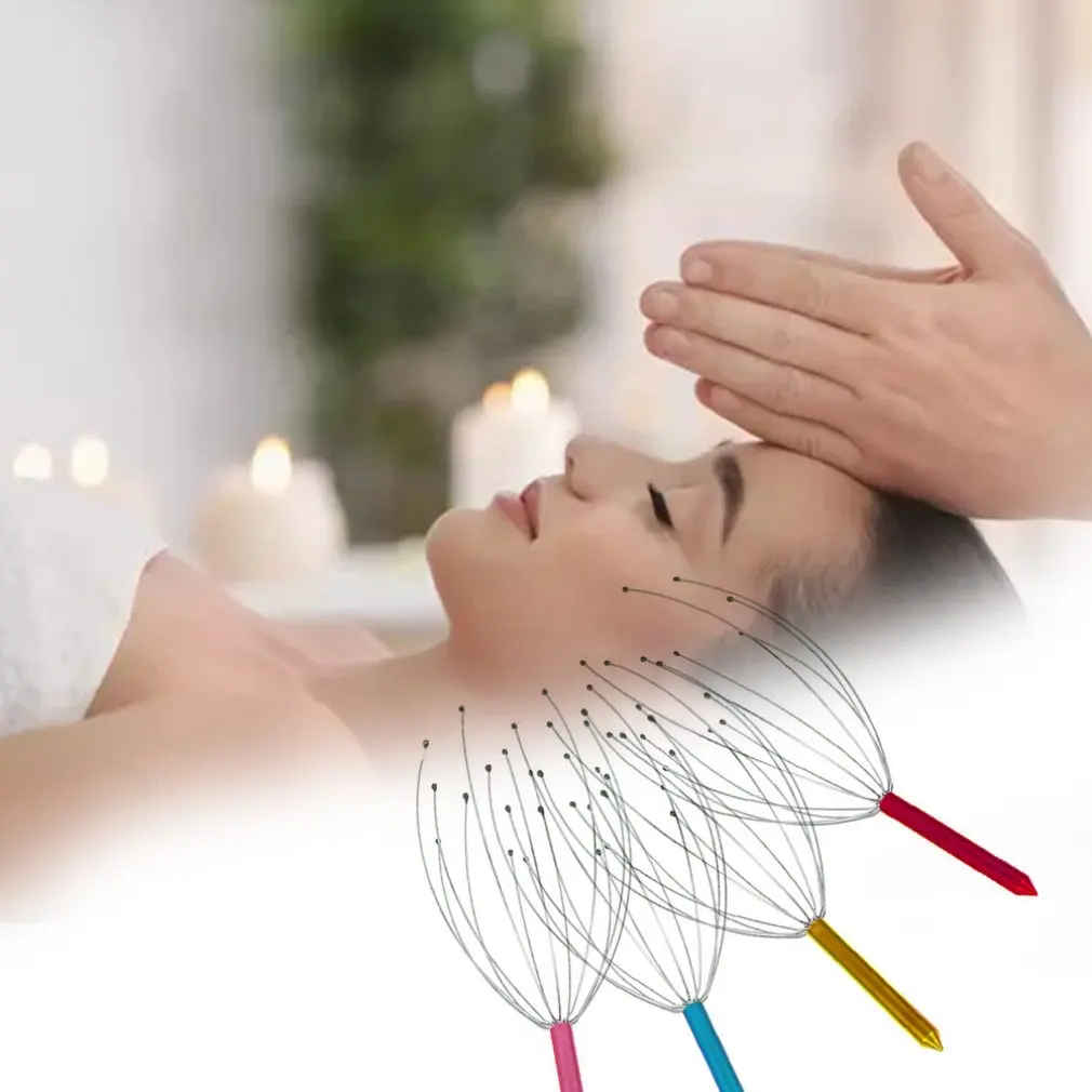 Массажный коготь для головы осьминог массаж когти очищающие вены успокаивающие