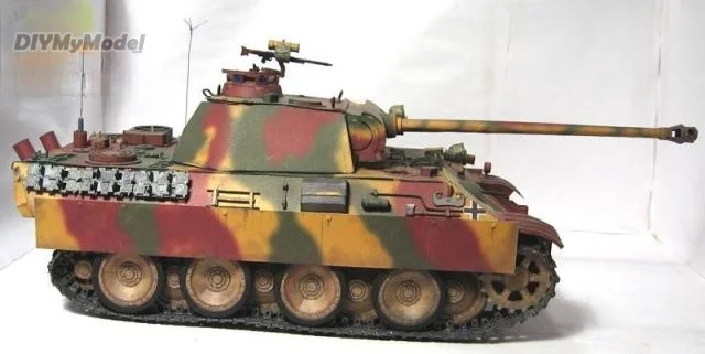 DIYMyModeI-tanque mediano de Pantera, KIT de modelo de papel artesanal, rompecabezas de juguete hecho a mano, regalo, accesorios de pel&iacute;culas-4