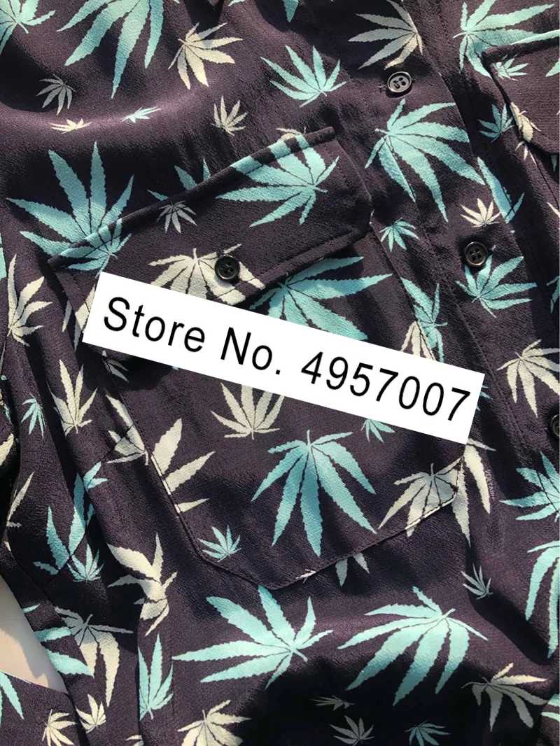 Elfbop вискоза военно-морской флот короткий рукав с отложным воротником рисунком в