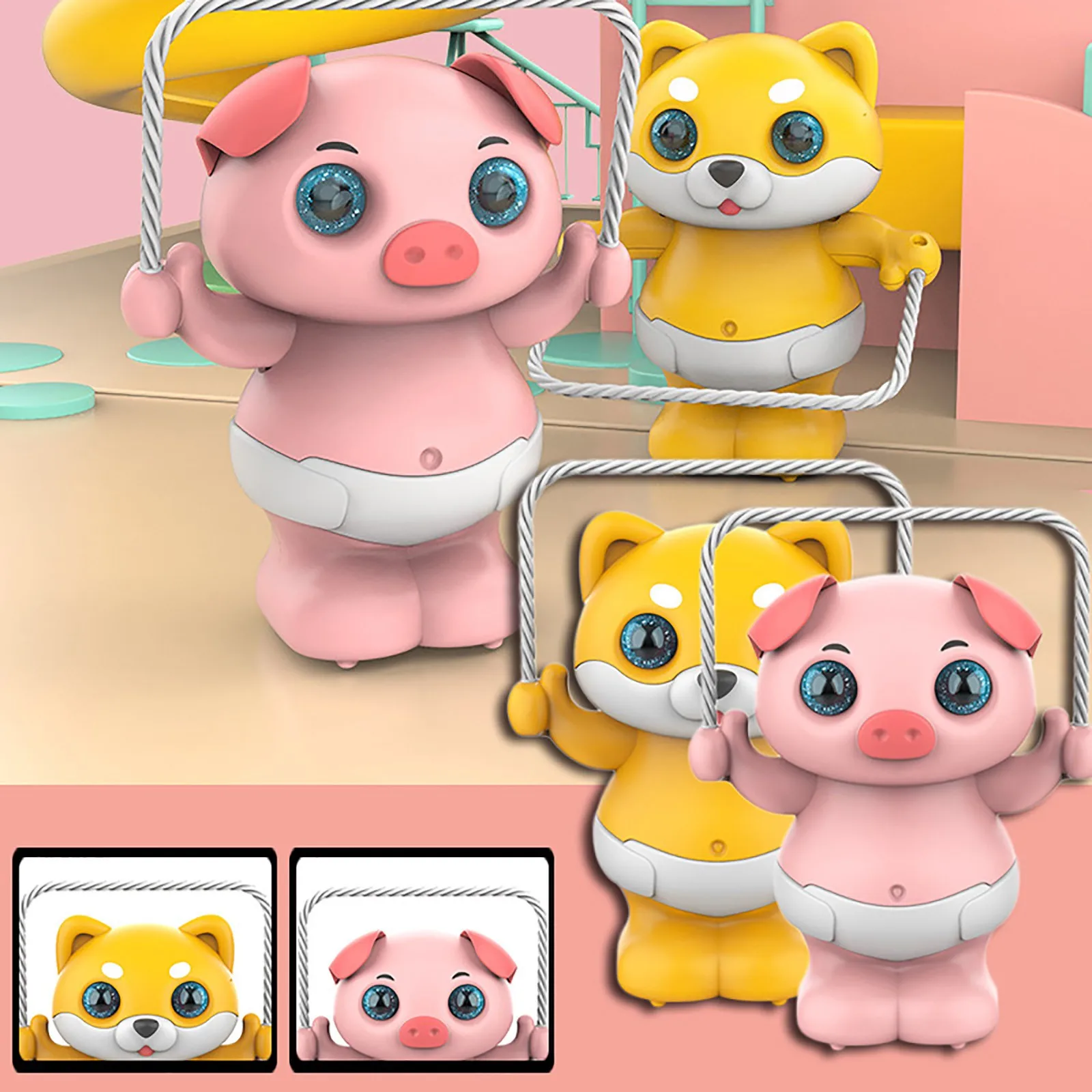 

Танцующая электрическая игрушка Clap Your Hands Wake Up размахивающаяся с голосовой активацией скакающая Свинья детская игрушка для раннего развити...