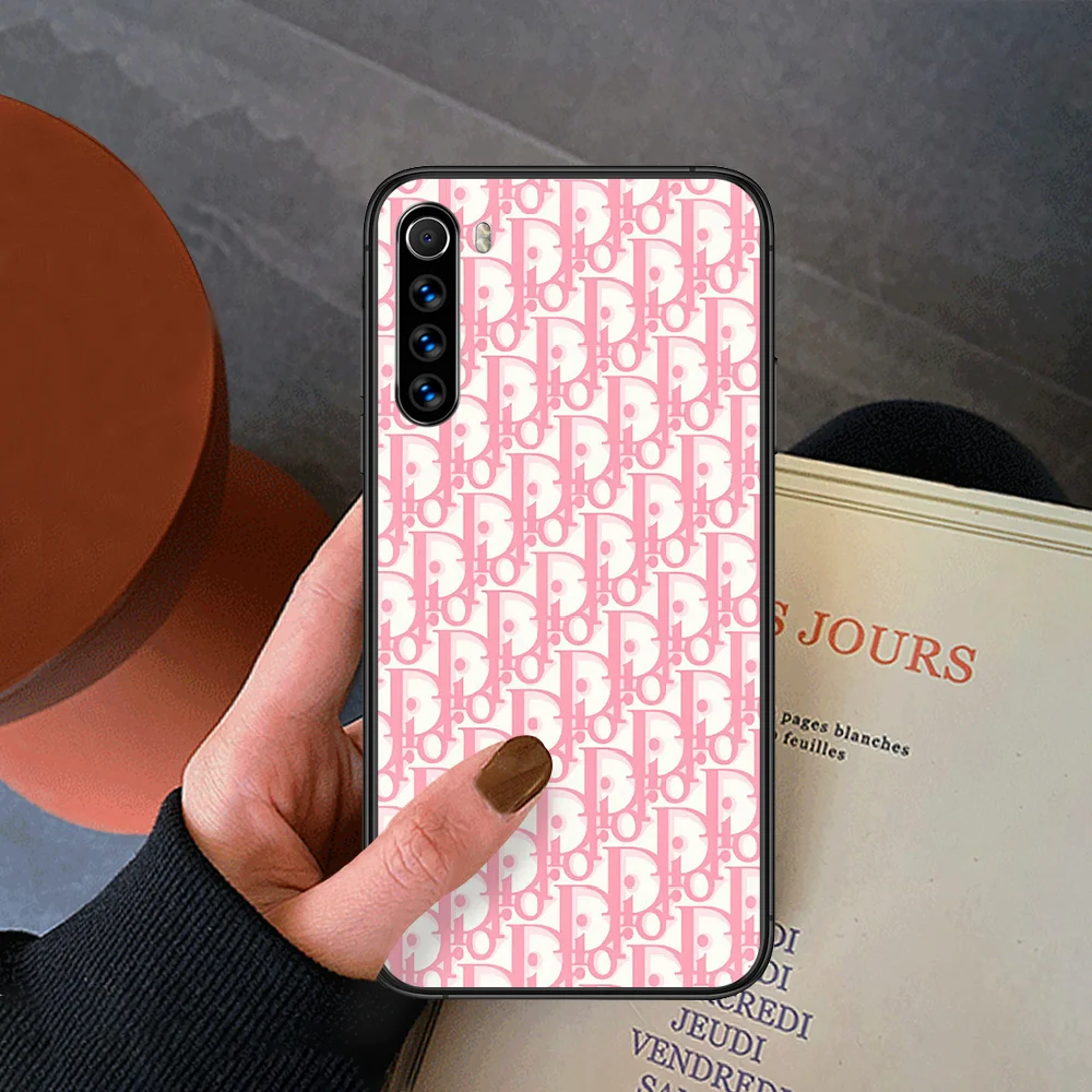 

French Luxury Brand Phone Case For Xiaomi Redmi Note 7 8 8T 9 9S 4X 7 7A 9A K30 Pro Ultra Black Waterproof Fashion Cover 3D