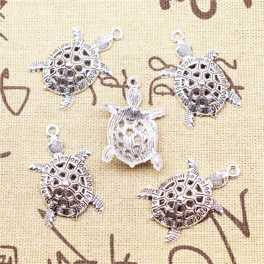 3 шт., подвеска в виде черепахи, 25 х39 мм