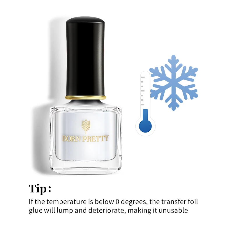 BORN PRETTY Фольга для ногтей Клей 6 мл блестящие наклейки переводной клей нейл арта