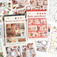 the new 50sheets kawaii sticker book kit diy scrapbooking aesthtics collage junk journal vintage decor stationery supplies