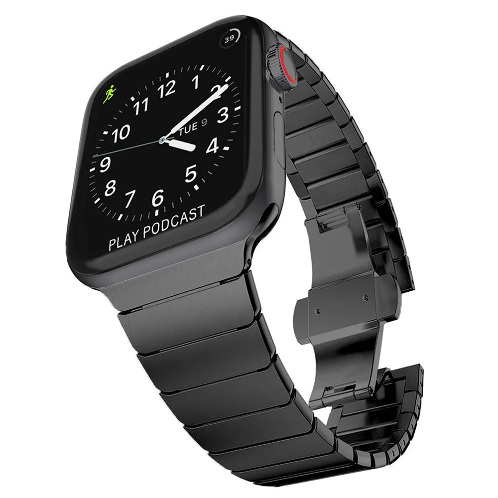 

Metal Bands for Apple Watch 6 SE 44mm 40mm Band Series 5 4 Stainless Steel Link Bracelet for iWatch 3 2 1 42mm 38mm Wrist Strap