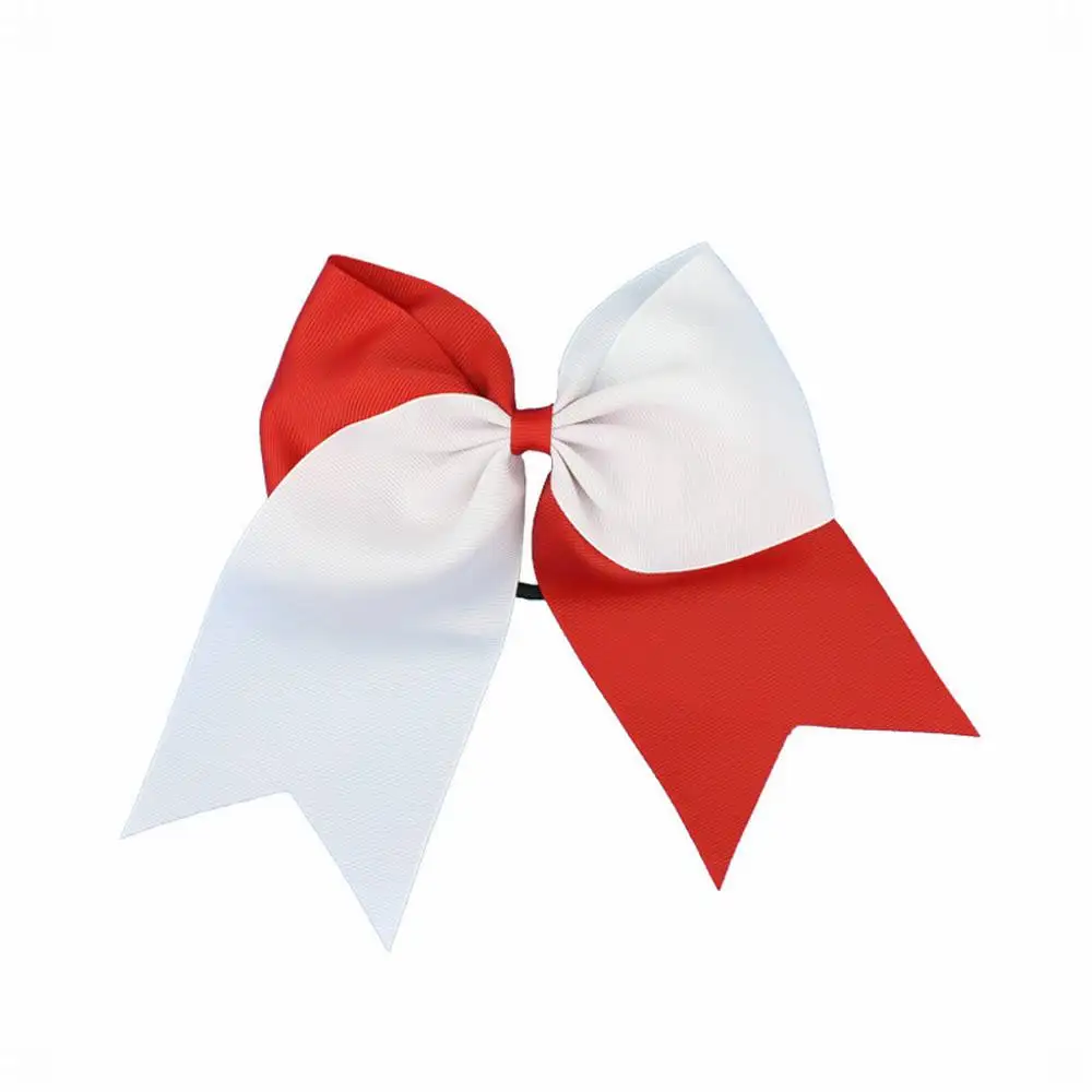 Детский праздничный двухцветный ободок для волос с бантиком 8 дюймов ребристая