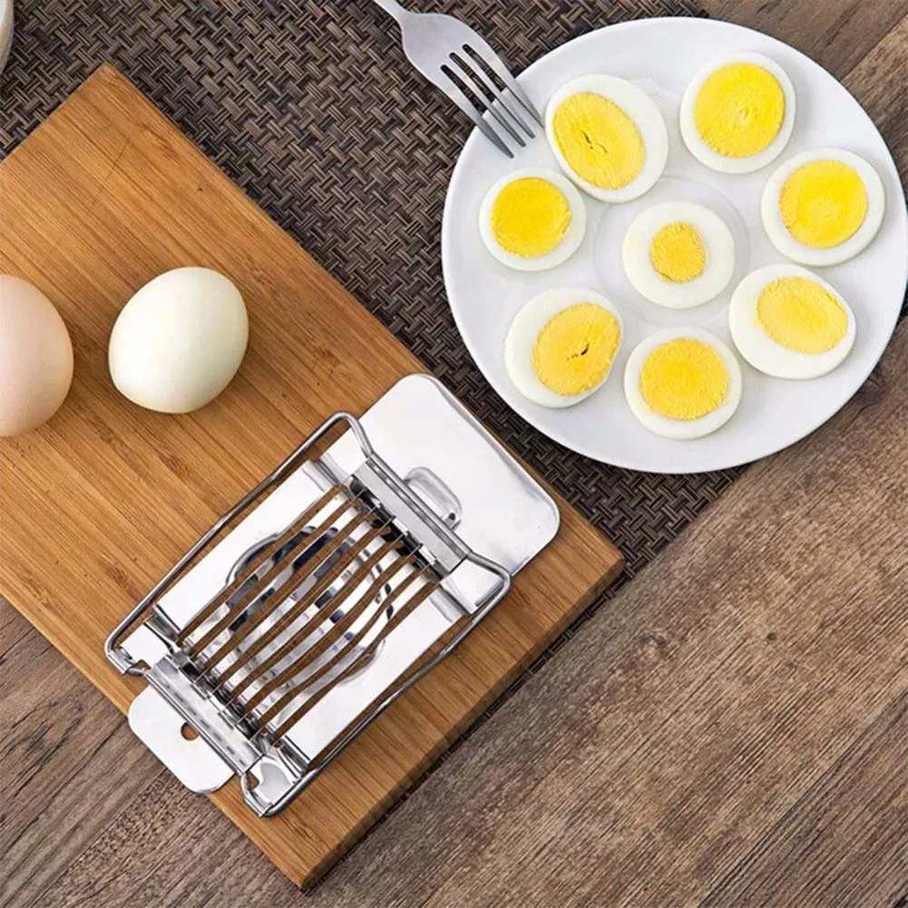 

Stainless Steel Egg Slicer Cutter Boiled Egg Slicer Fruit Vegetable Slicer