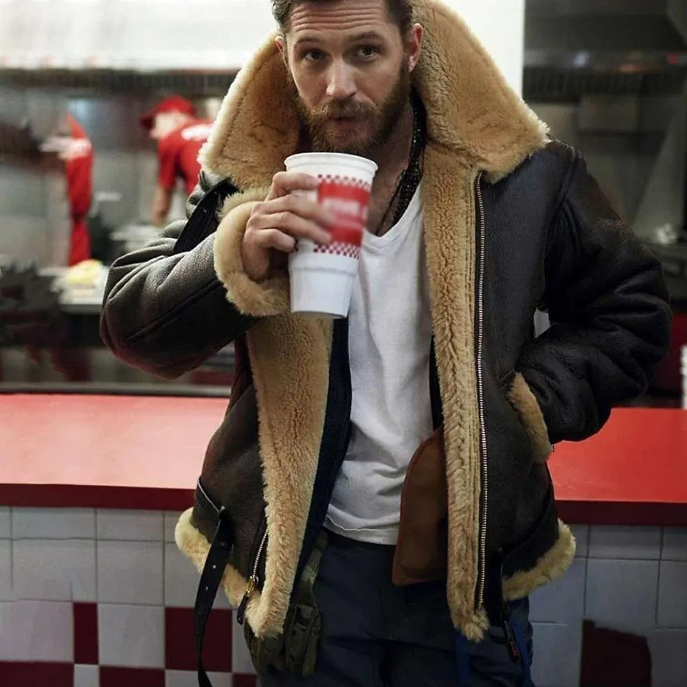 Мужская зимняя куртка из искусственной кожи на молнии | одежда