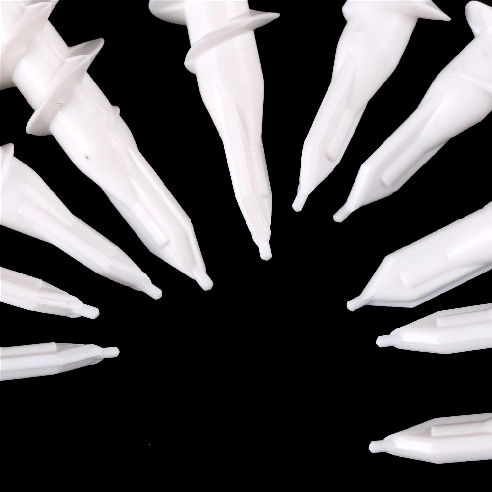

10Pcs White Plastic Self Drilling Threaded Drywall Plastic Anchors for M4-M5 Screws Tool Parts