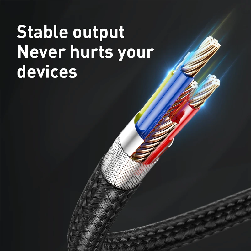 Baseus USB переменного тока в постоянный 3 5 мм Мощность кабель для передачи данных