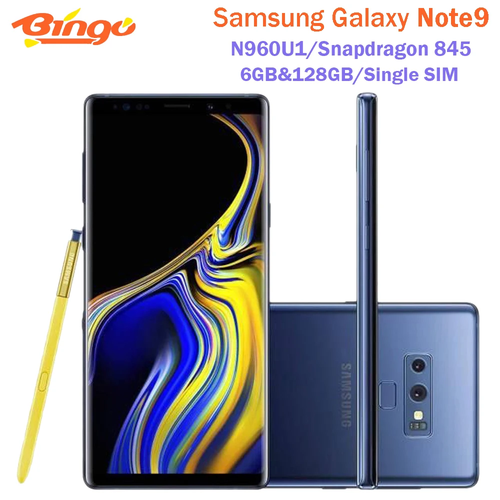 

Samsung Galaxy Note9 Note 9 N960U1 6GB/8GB RAM Unlocked Mobile Phone Snapdragon 845 Octa Core 6.4" Dual 12MP NFC 128GB/512GB