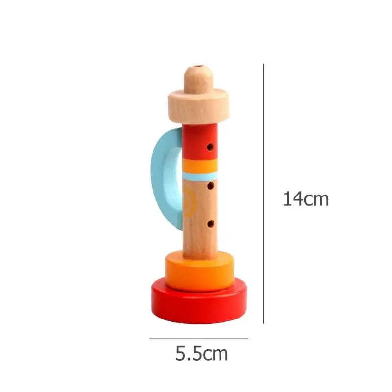 Детский деревянный вертикальный свисток труба игрушки для детей портативный