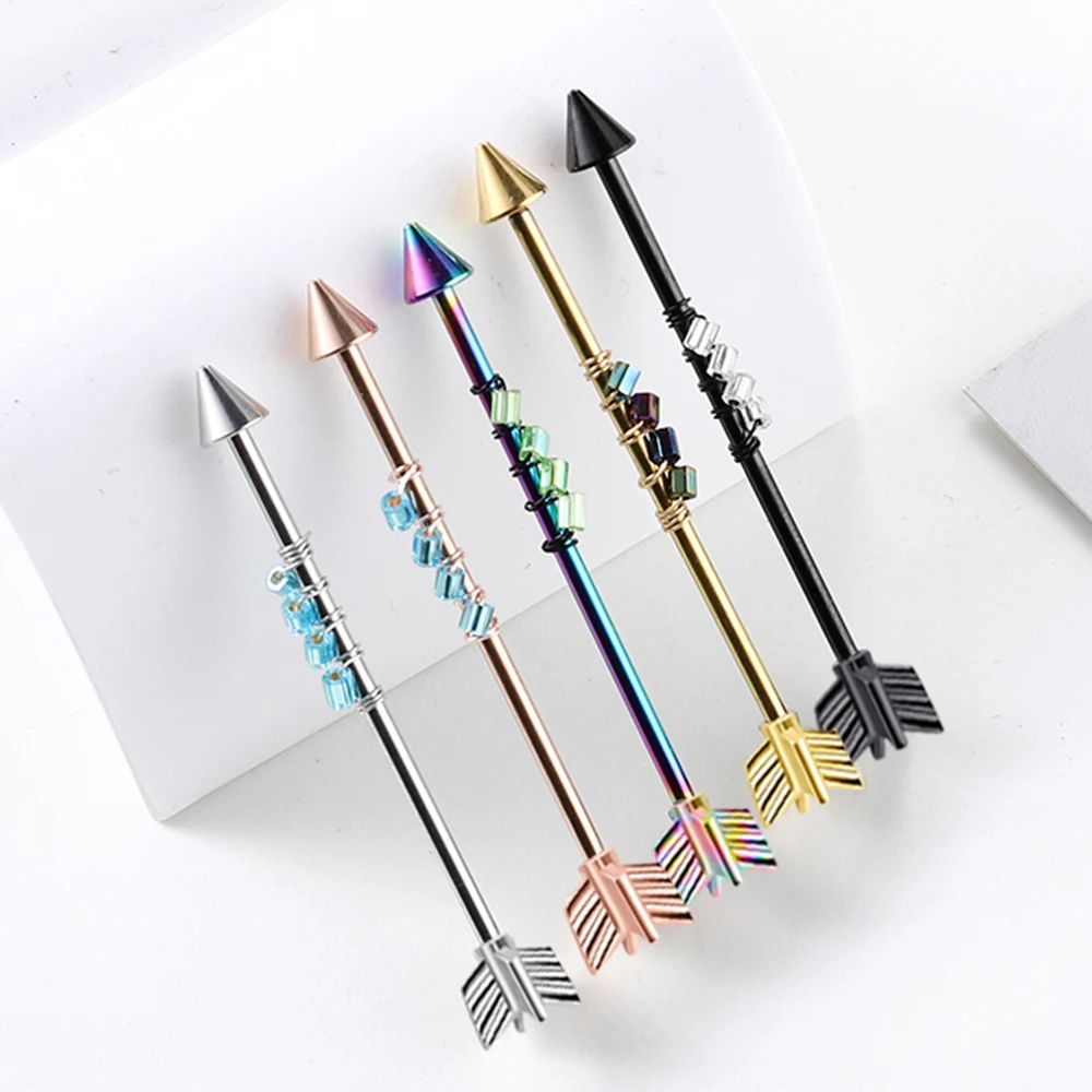 Нержавеющая сталь индивидуальный набор для пирсинга стрела Промышленная Штанга