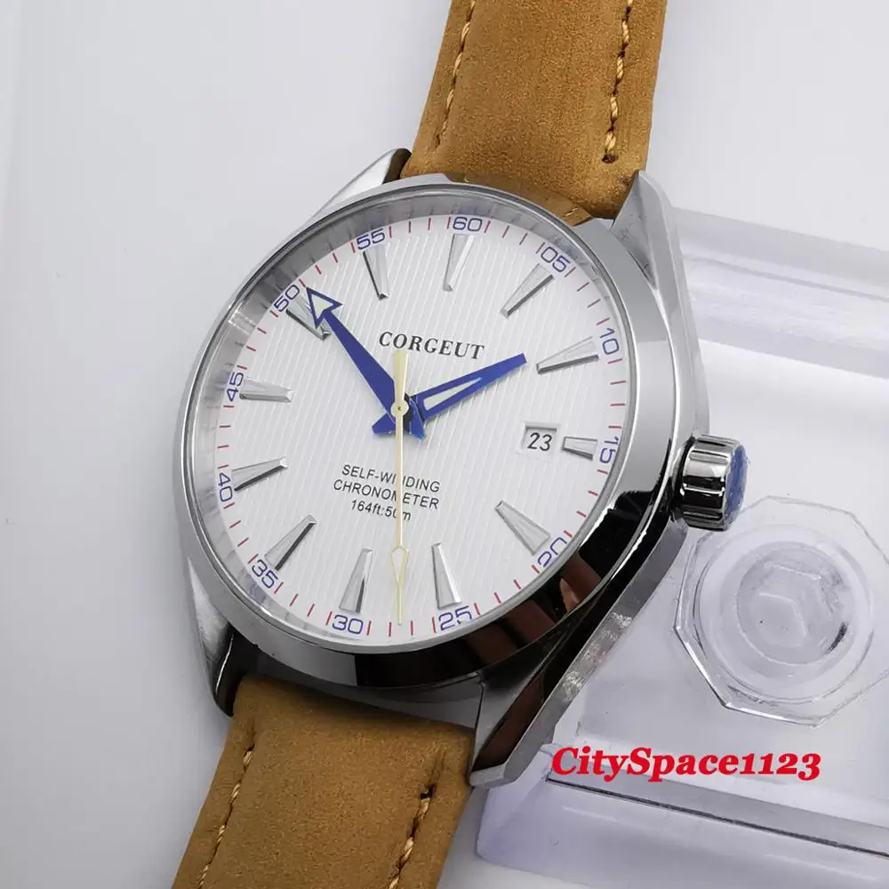 Мужские наручные часы с автоматическим механизмом и сапфировым стеклом 41