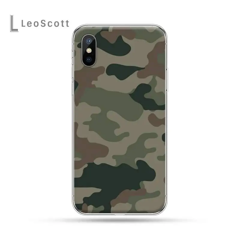 

Camouflage Military Camo pattern luxury protective coque Phone Case for iPhone 11 12 pro XS MAX 8 7 6 6S Plus X 5S SE 2020 XR