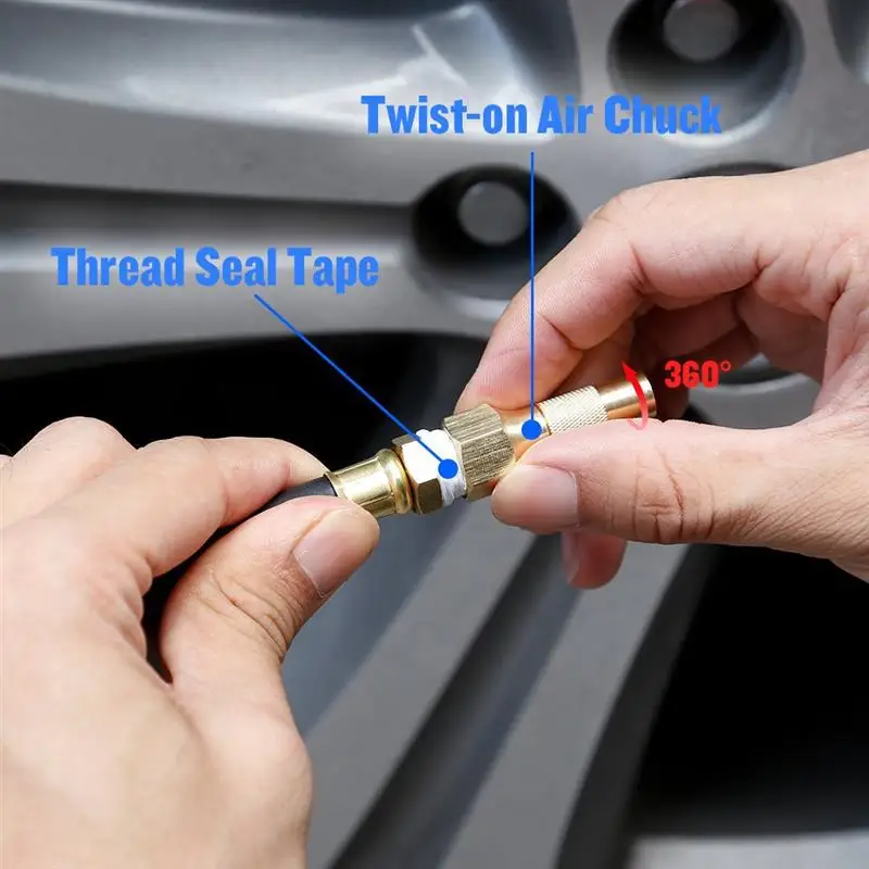 

Digital Tire Inflator Pressure Gauge Air Compressor Pump Quick Connect Coupler for Car Truck Motorcycle Safe Sturdy